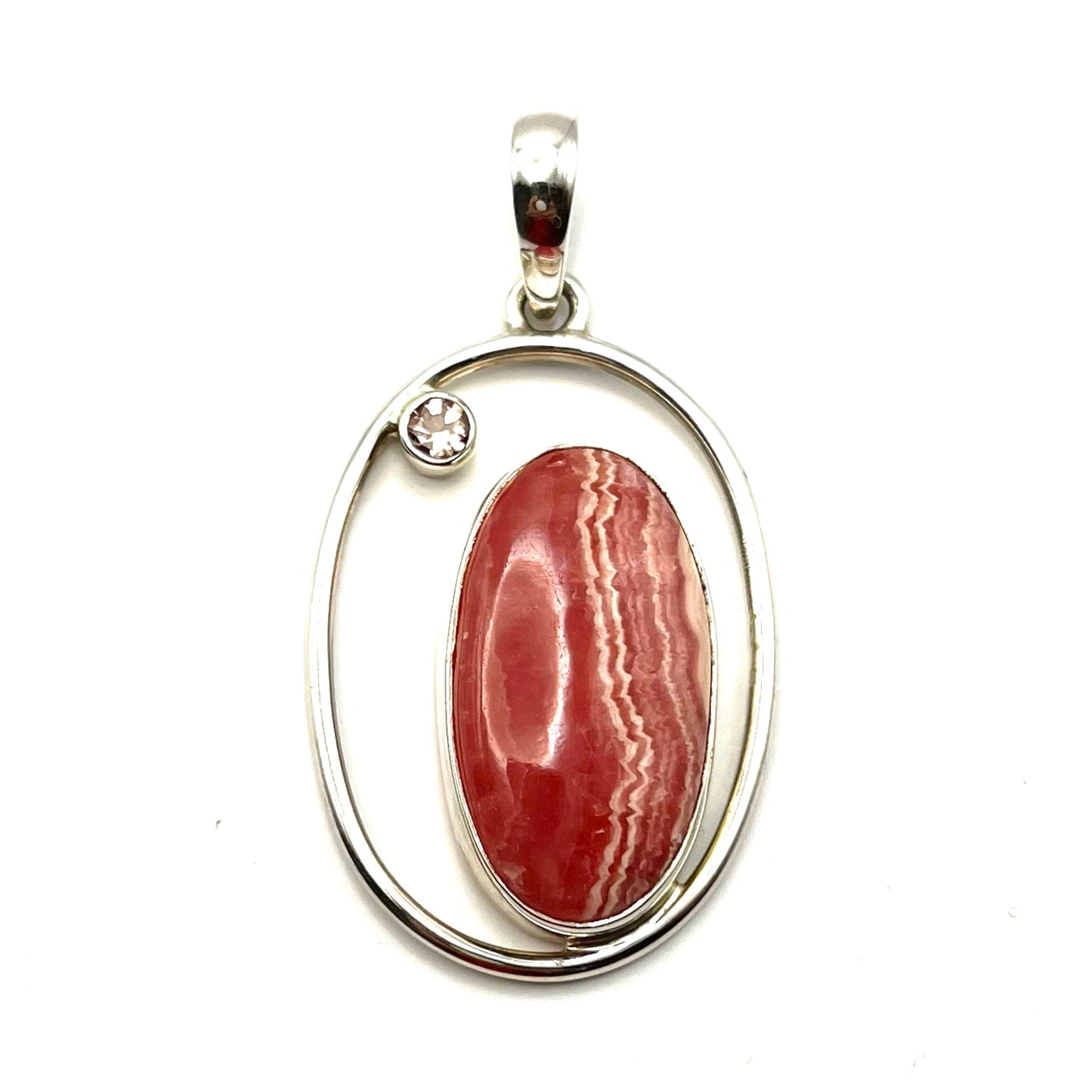 Rhodochrosite and Pink Sapphire Pendant