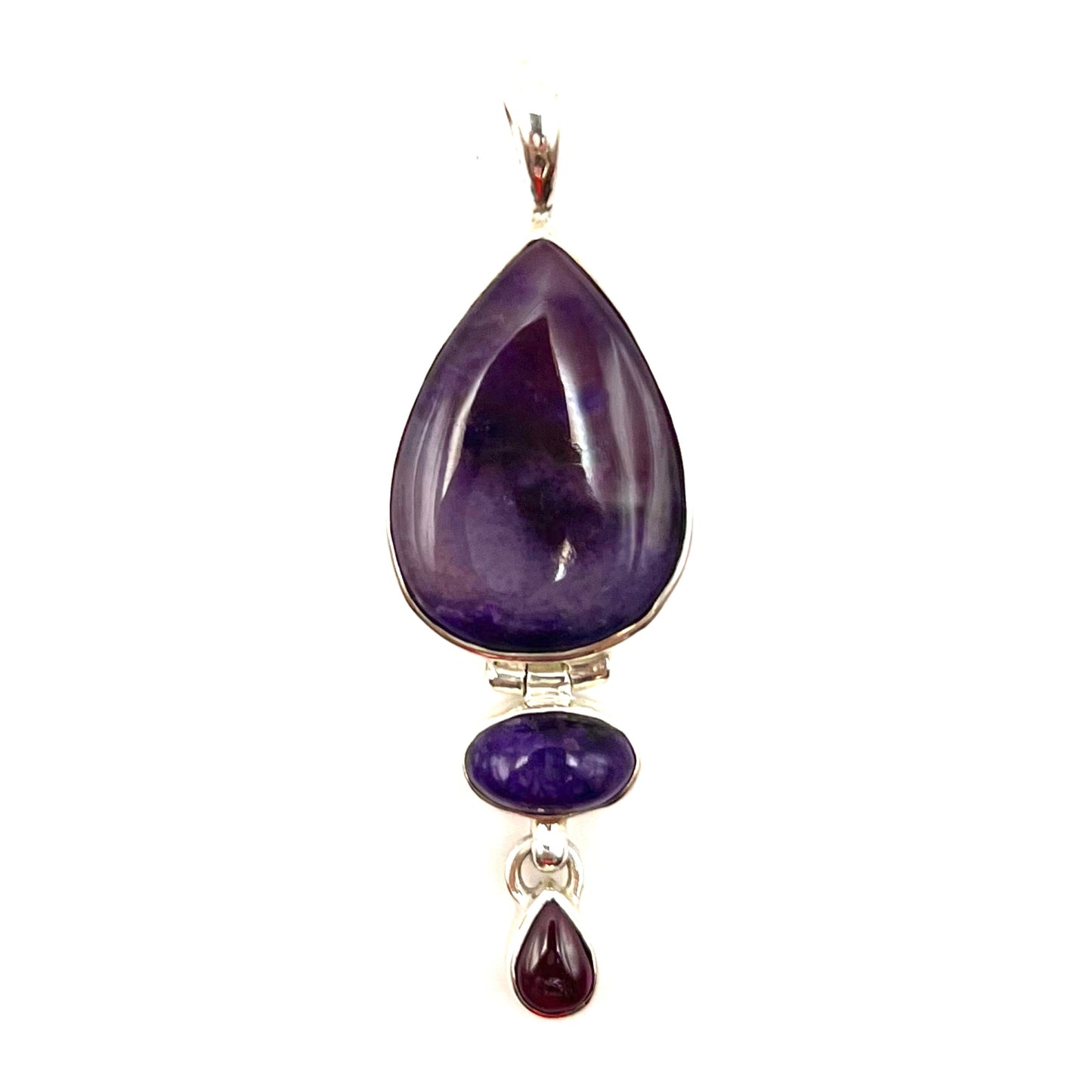 Sugilite & Pink Tourmaline Pendant