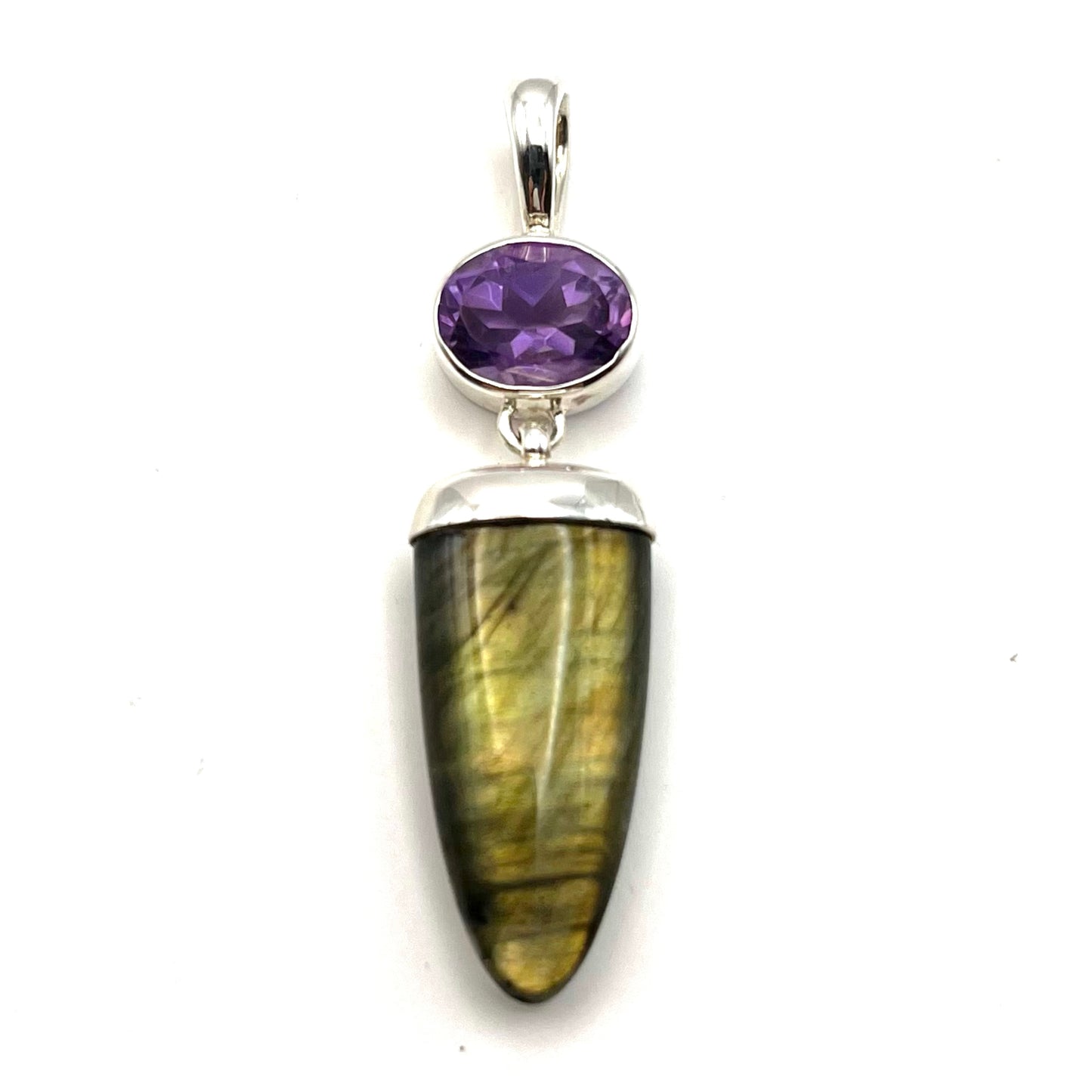 Amethyst & Labradorite Pendant